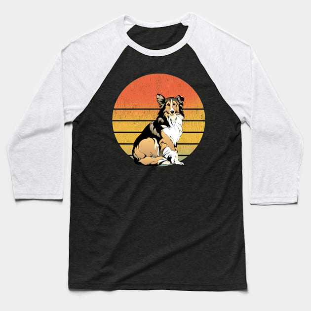 border collie dog Baseball T-Shirt by Theblackberry